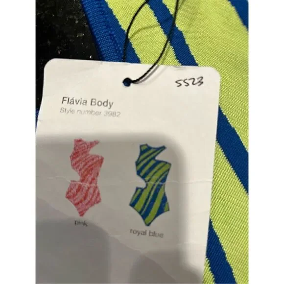 paola bernardi Flavia striped sleeveless cutout Knit bodysuit size S NWT349 - Picture 5 of 5